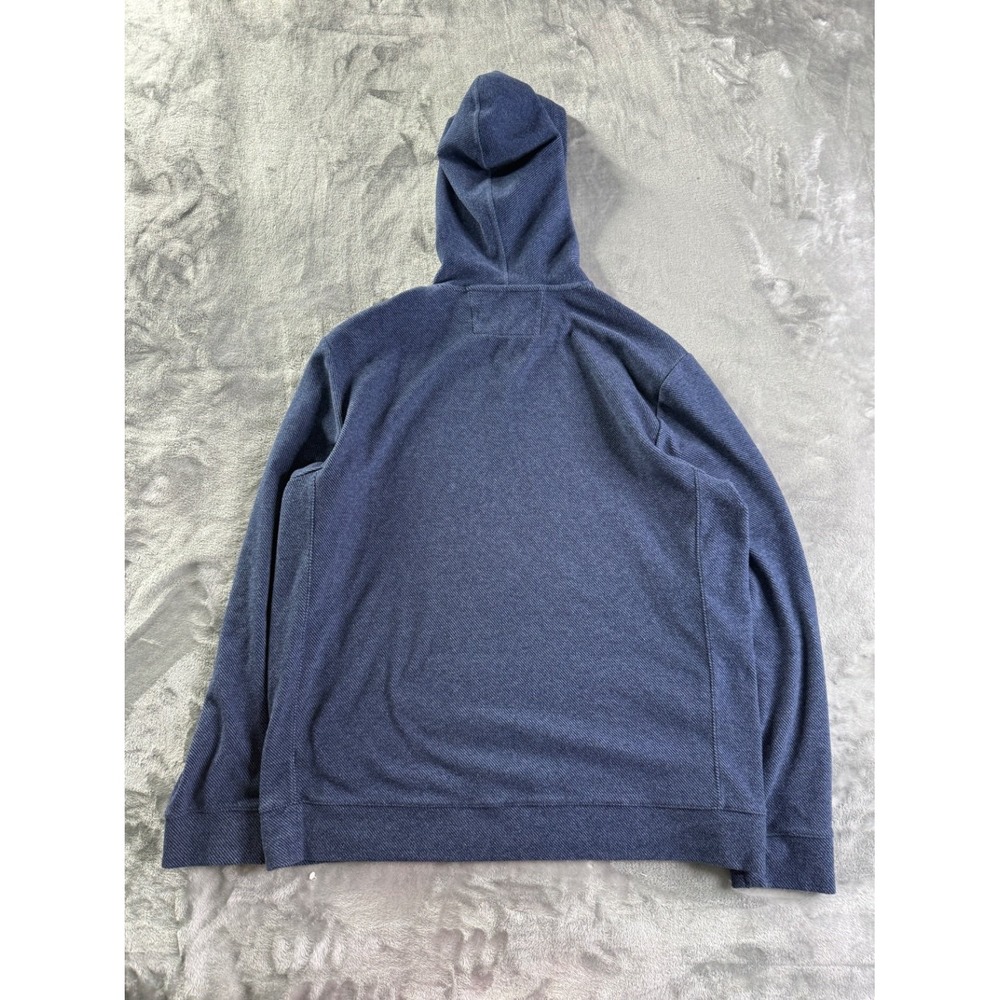 Vineyard Vines Shep & Ian Men's Hoodie L Blue Diagonal Textured Fabric - Picture 6 of 7